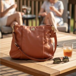 Coach Madison Isabelle Leather Hobo Bag.